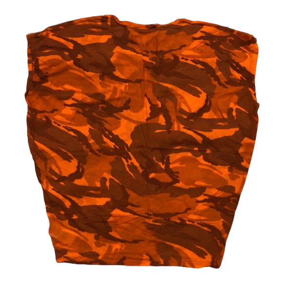 Michael Michael Kors Women's Orange Camo Cap Sleeve Tee Top Blouse Size XS - Picture 3 of 4